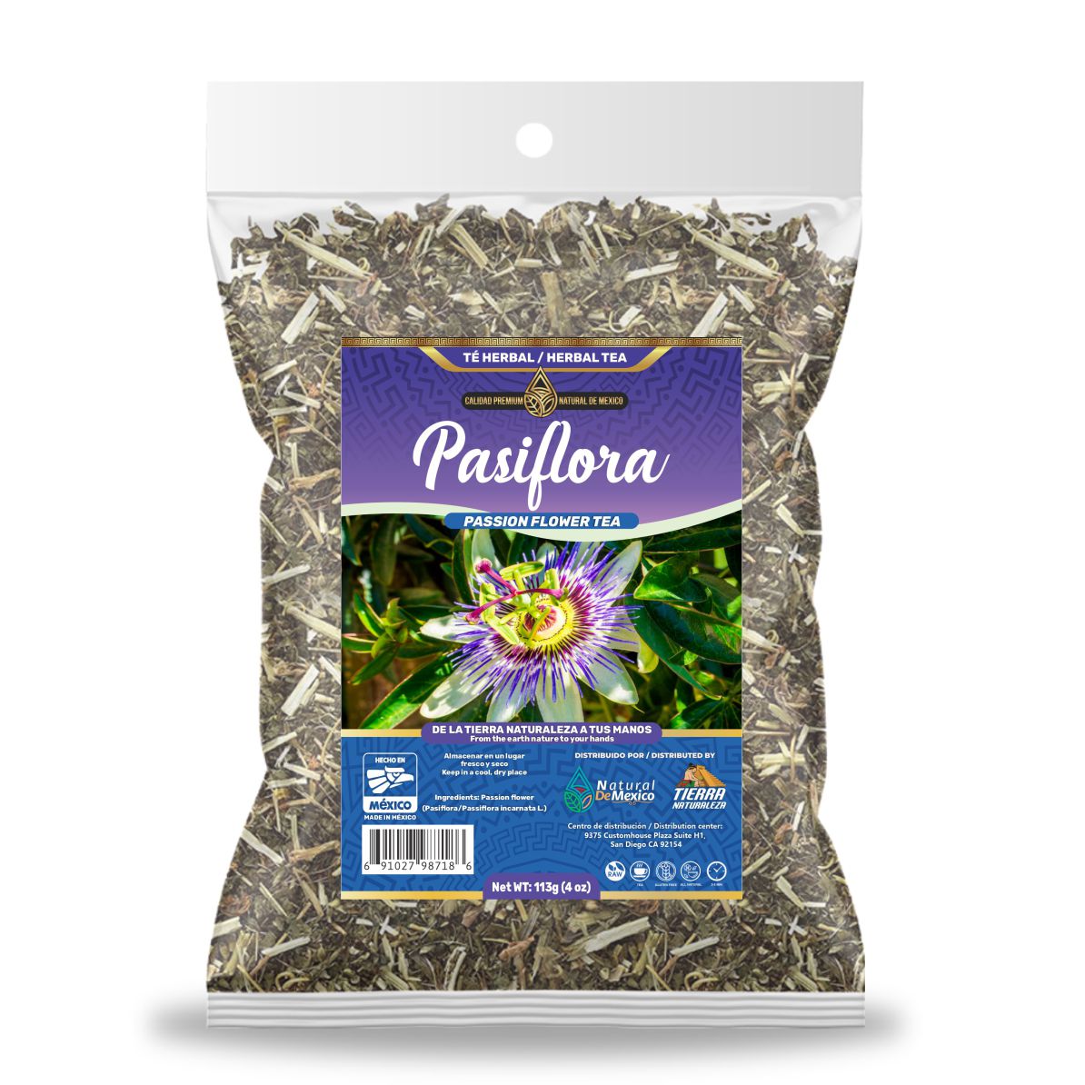 Pasiflora Té herbal 113g - 4 oz / Passion Flower Herbal Tea 113g - 4 oz