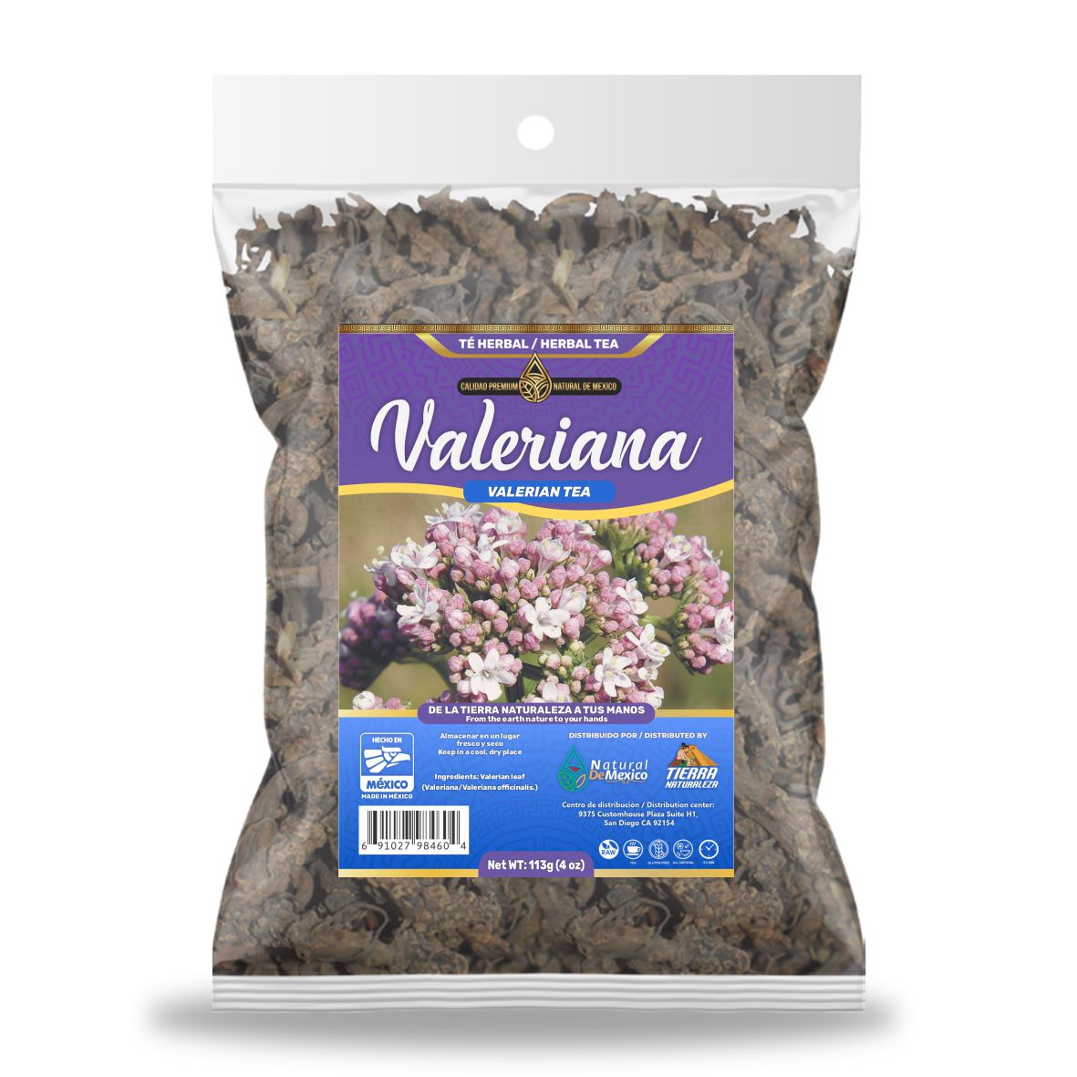 Valeriana Té Herbal 113g - 4 oz / Valerian Herbal Tea 113g - 4 oz