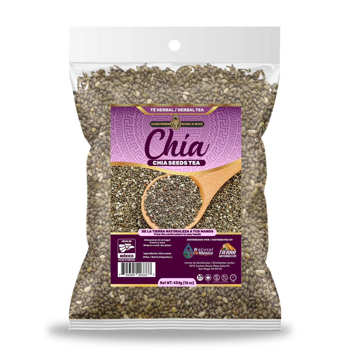 Chia Semillas Té Herbal 454g - 16 oz / Chia Seeds Herbal Tea 454g - 16 oz - Natural de Mexico