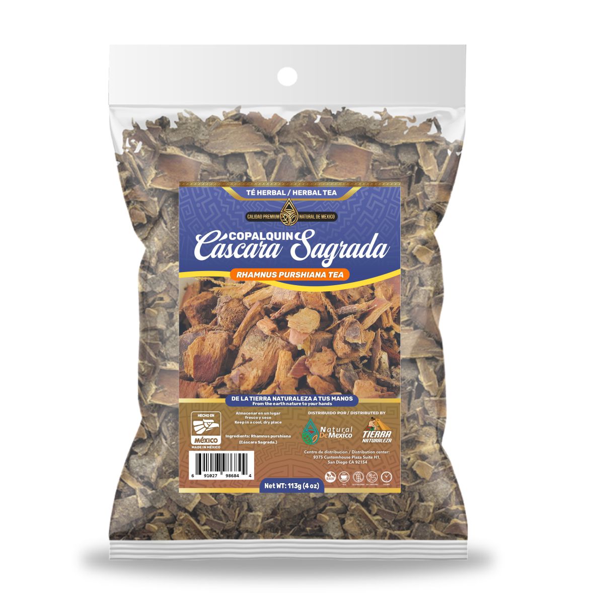 Cascara Sagrada Té Herbal 113g - 4 oz / Rhamnus Purshiana Herbal Tea 113g - 4 oz