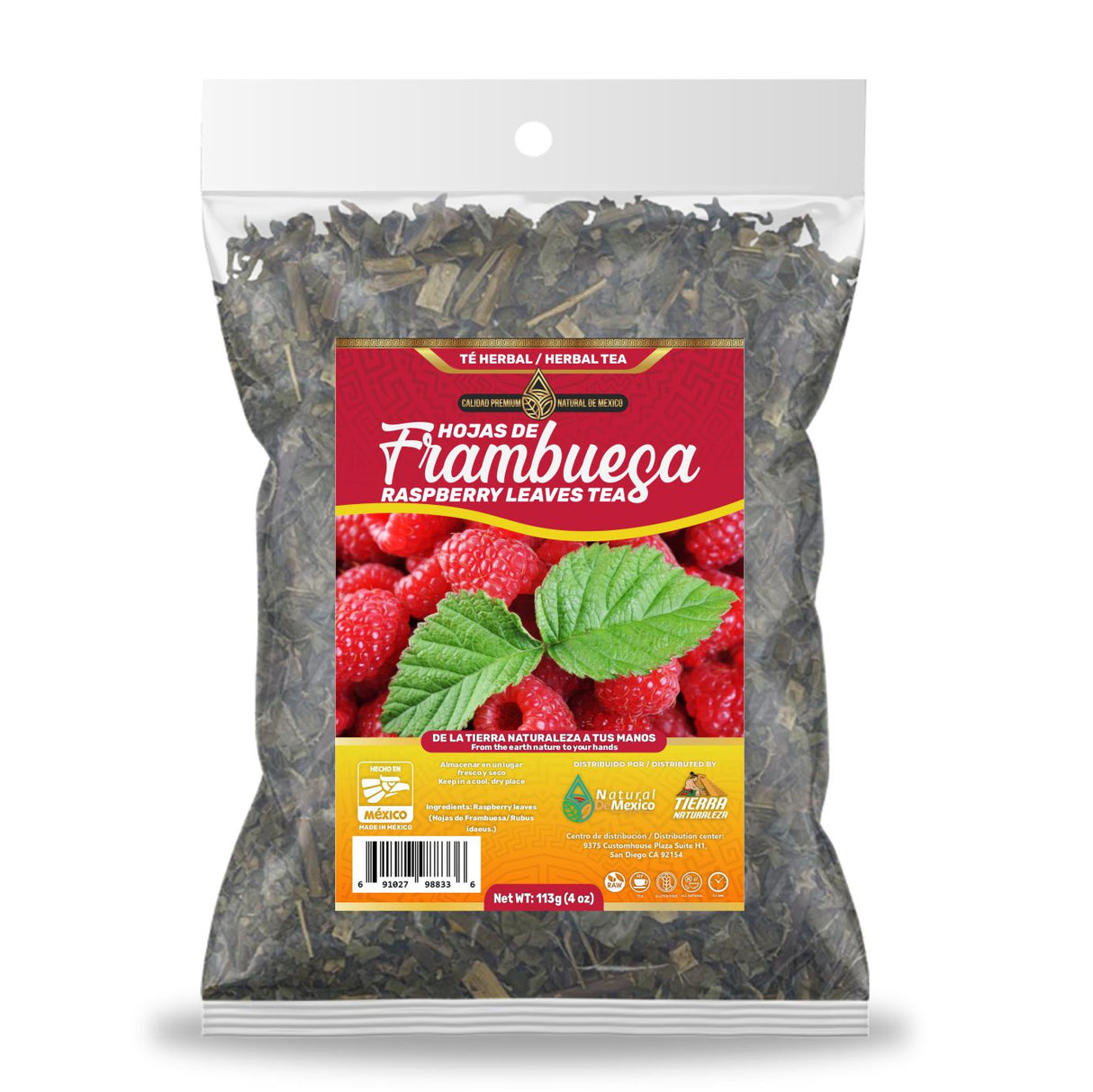 Hojas de Frambuesa Té Herbal 113g - 4 oz / Raspberry Leaves Herbal Tea 113g - 4 oz