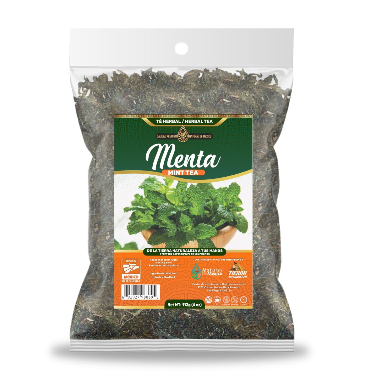 Menta Té Herbal 113g - 4 oz / Mint Herbal Tea 113g - 4 oz