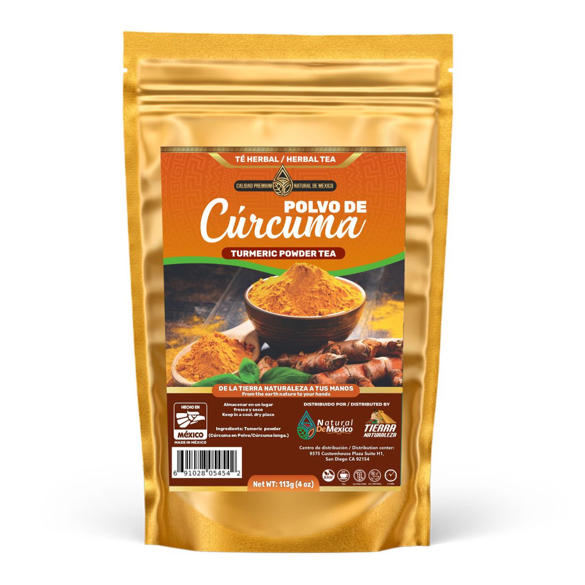 Curcuma en Polvo Té Herbal 113g - 4 oz / Turmeric Powder Herbal Tea 113g - 4oz