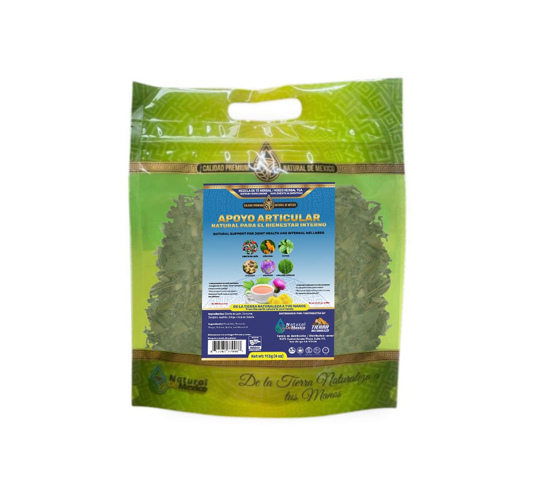 Apoyo articular natural para bienestar interno - Mezcla de té herbal 113g-4 oz / Natural support for joint health and internal wellness - mixed herbal tea 113g - 4oz