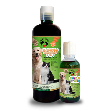 Paquete de Shampoo y Serum Clean & Flesh para perros y gatos (SOLO EN PACK)