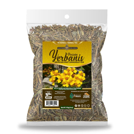 Yerbanis Pericon 113g - 4 oz /Mexican Mint Marigold Herbal Tea 113g - 4 oz