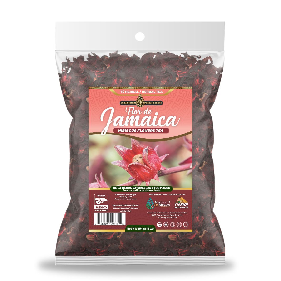 Flor de Jamaica Té Herbal 454g - 16 oz / Hibiscus Flowers Herbal Tea 454g - 16 oz - Natural de Mexico