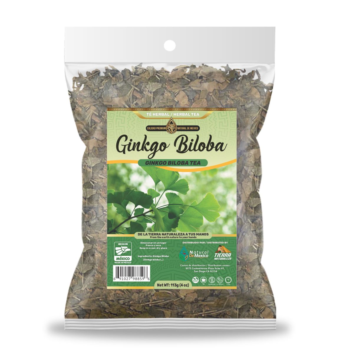 Ginkgo Biloba  Té Herbal 113g - 4 oz / Ginkgo Biloba Herbal Tea 113g - 4 oz