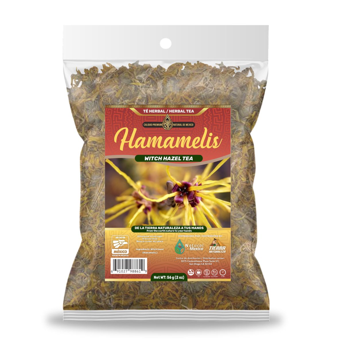 Hamamelis  Té Herbal 56g - 2 oz / Witch Hazel Herbal Tea 56g - 2 oz