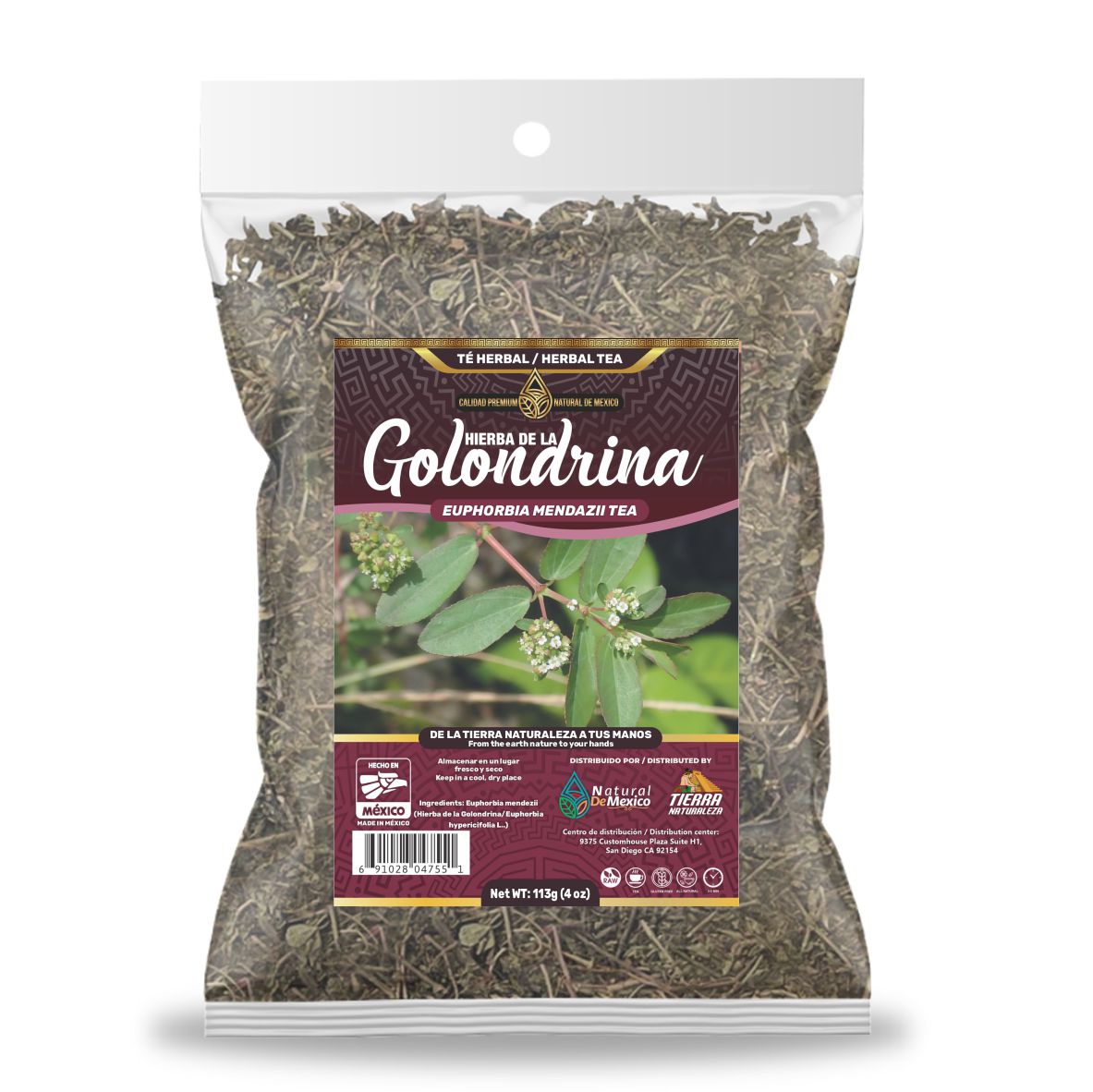 Hierba de la Golondrina Té Herbal 113g - 4 oz / Euphorbia Mendezii Herbal Tea 113g - 4 oz