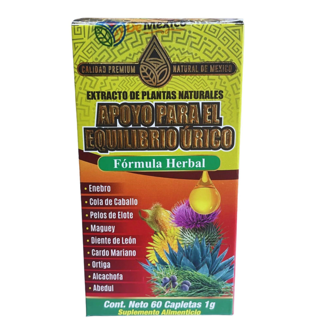 Apoyo para el equilibrio urico  / 60 caplets 1g / Linea Premium